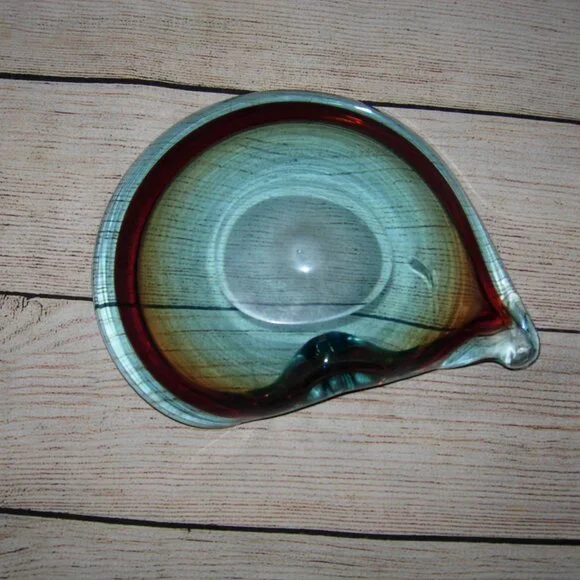 Vintage Murano Italian Glass MCM Console Bowl